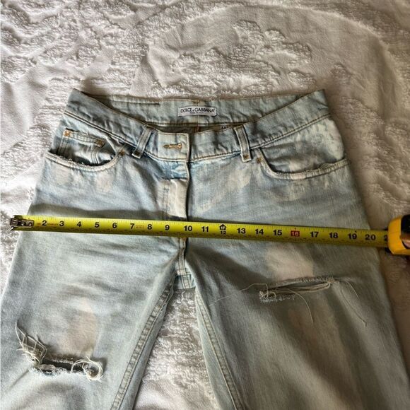 Ladies Dolce & Gabbana Denim Jeans Original Distressed Light Blue Vintage As New - Picture 16 of 16